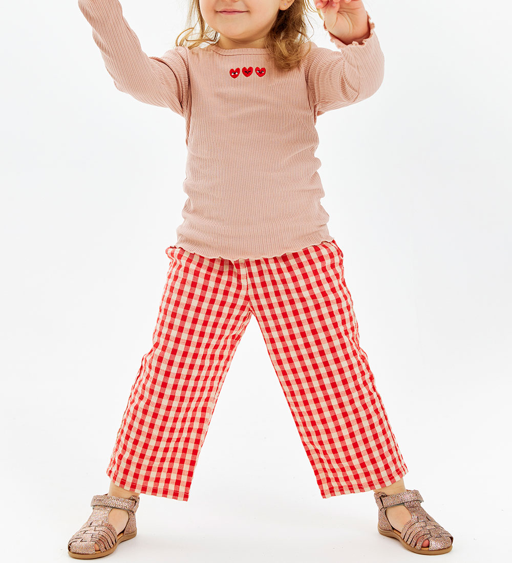The New Siblings Bukser - TnstNelly Loose - Poppy Red Check