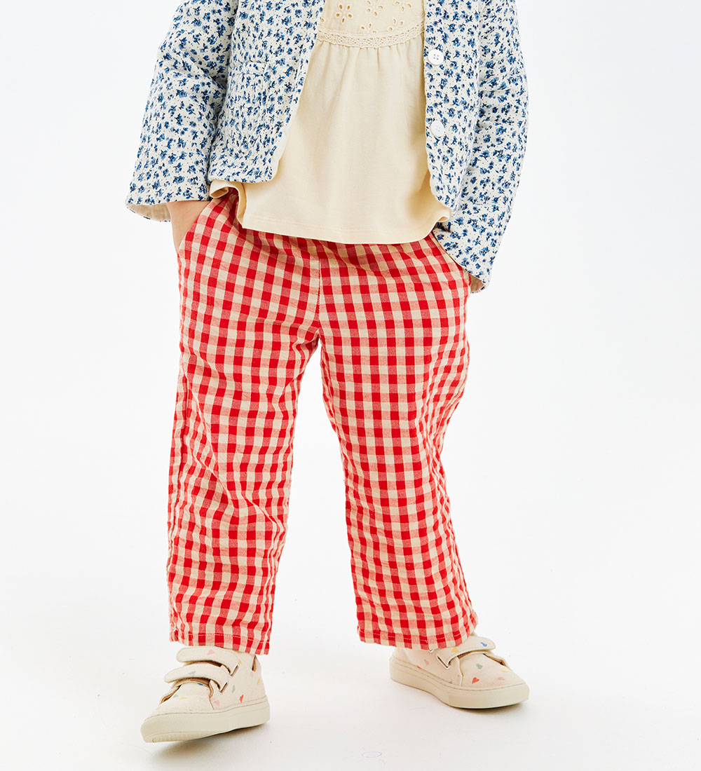 The New Siblings Bukser - TnstNelly Loose - Poppy Red Check