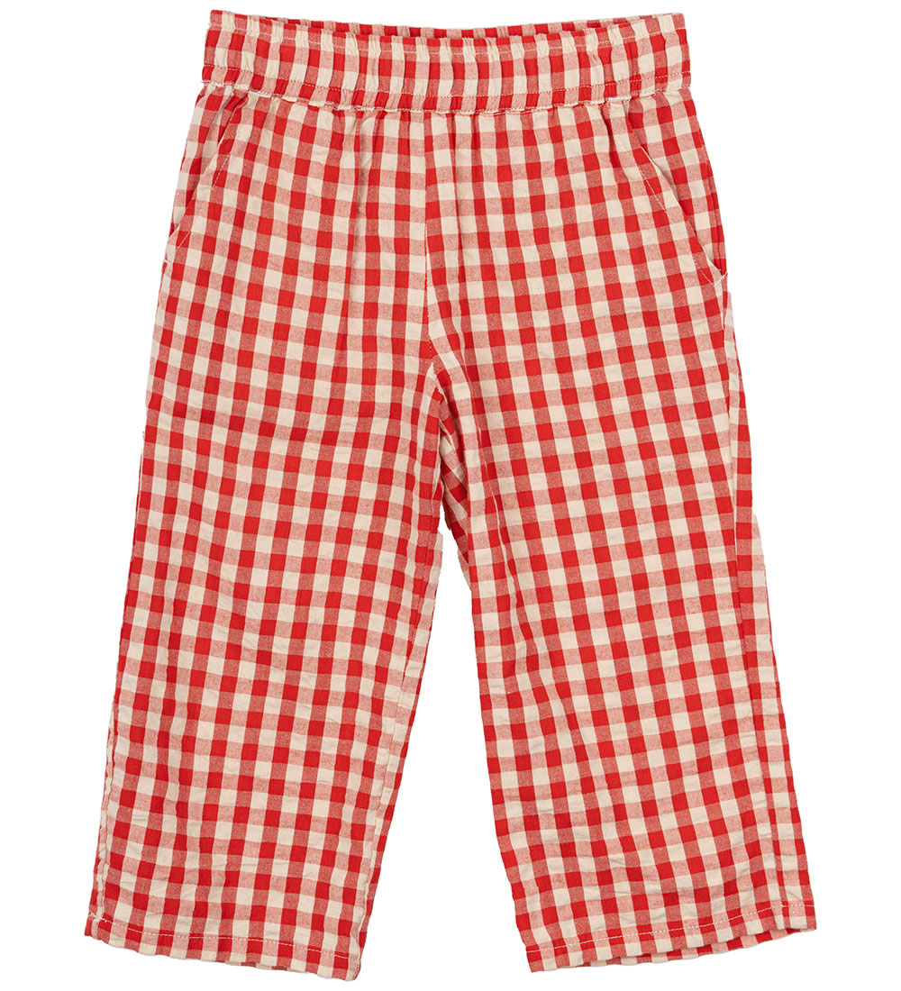 The New Siblings Bukser - TnstNelly Loose - Poppy Red Check