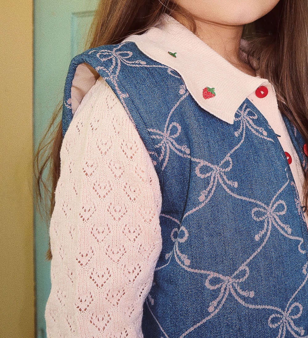 Flöss Cardigan - Strik - Isabel - Light Pink/Red