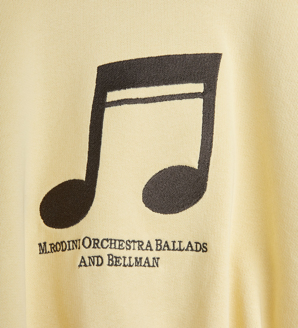Mini Rodini Sweatshirt - Note - Støvet Gul m. Sort