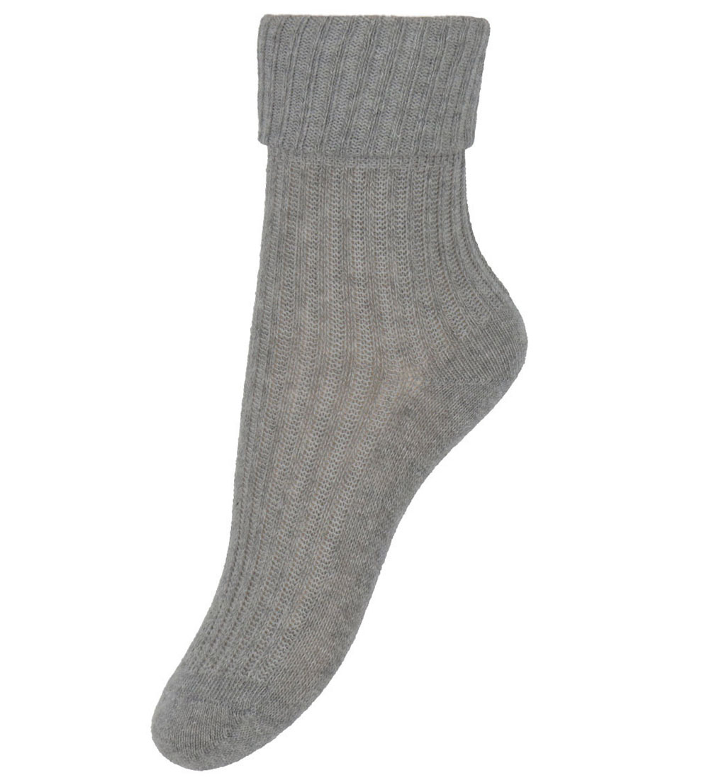 MP Strømper - 3-pak - Rib - Greåmeleret/Brunmeleret/Hvid