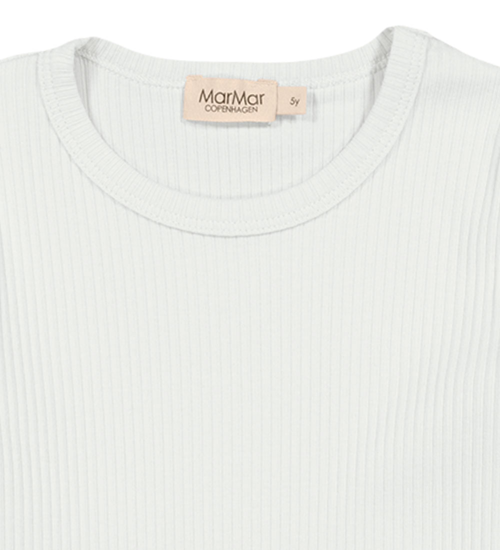 MarMar Bluse - Rib - Modal - Plain - Mint Chalk