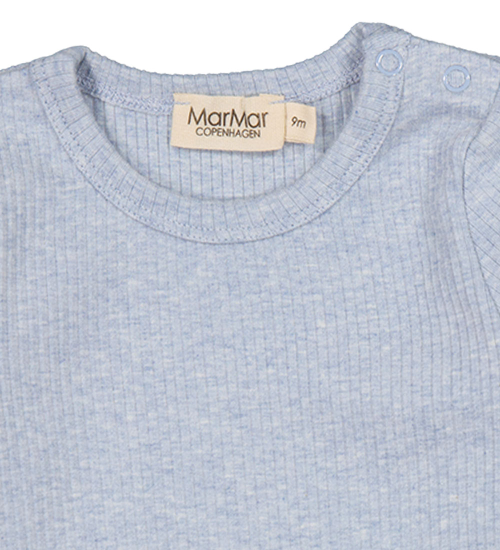 MarMar Bluse - Rib - Modal - Plain - Fresh Air Melange