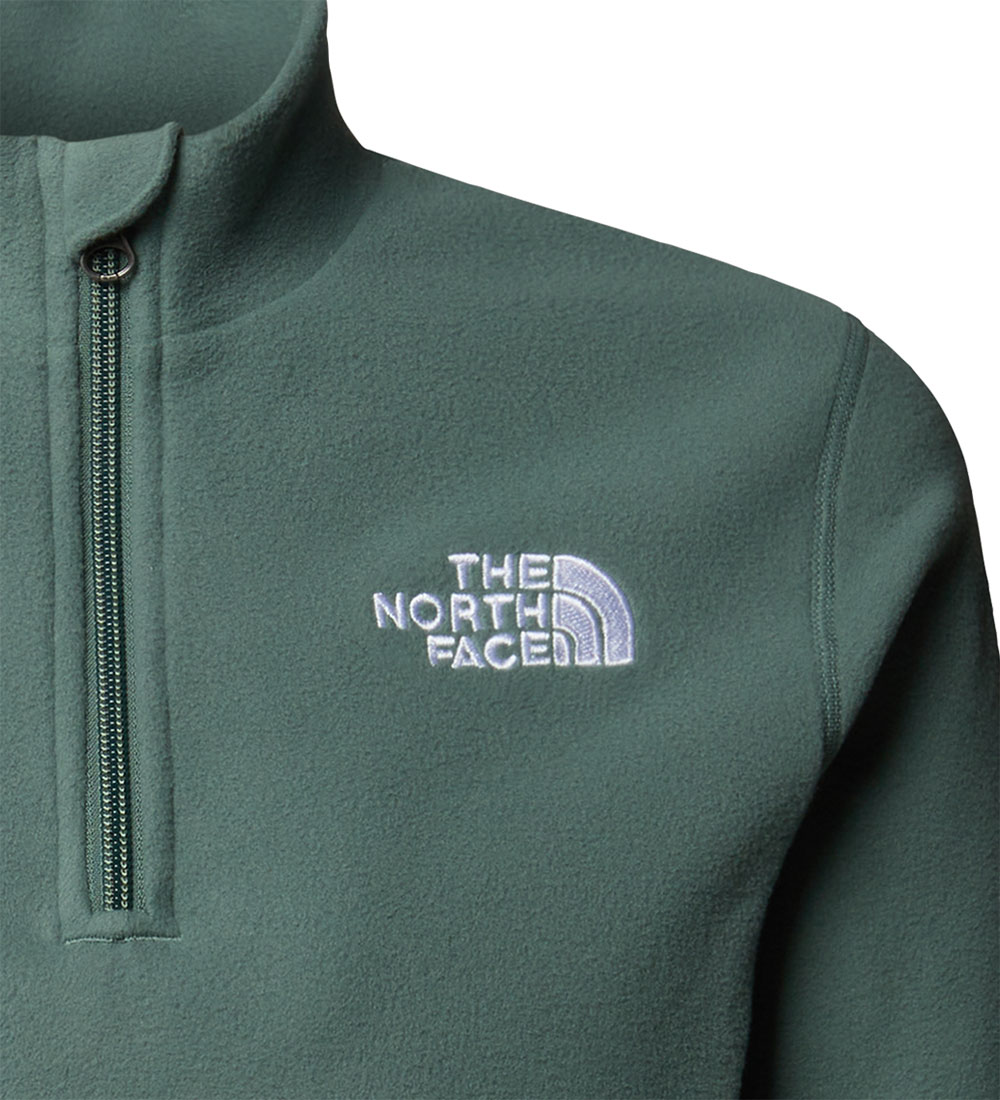 The North Face Fleecetrøje - Glacier - 1/4 Zip - Duck Green