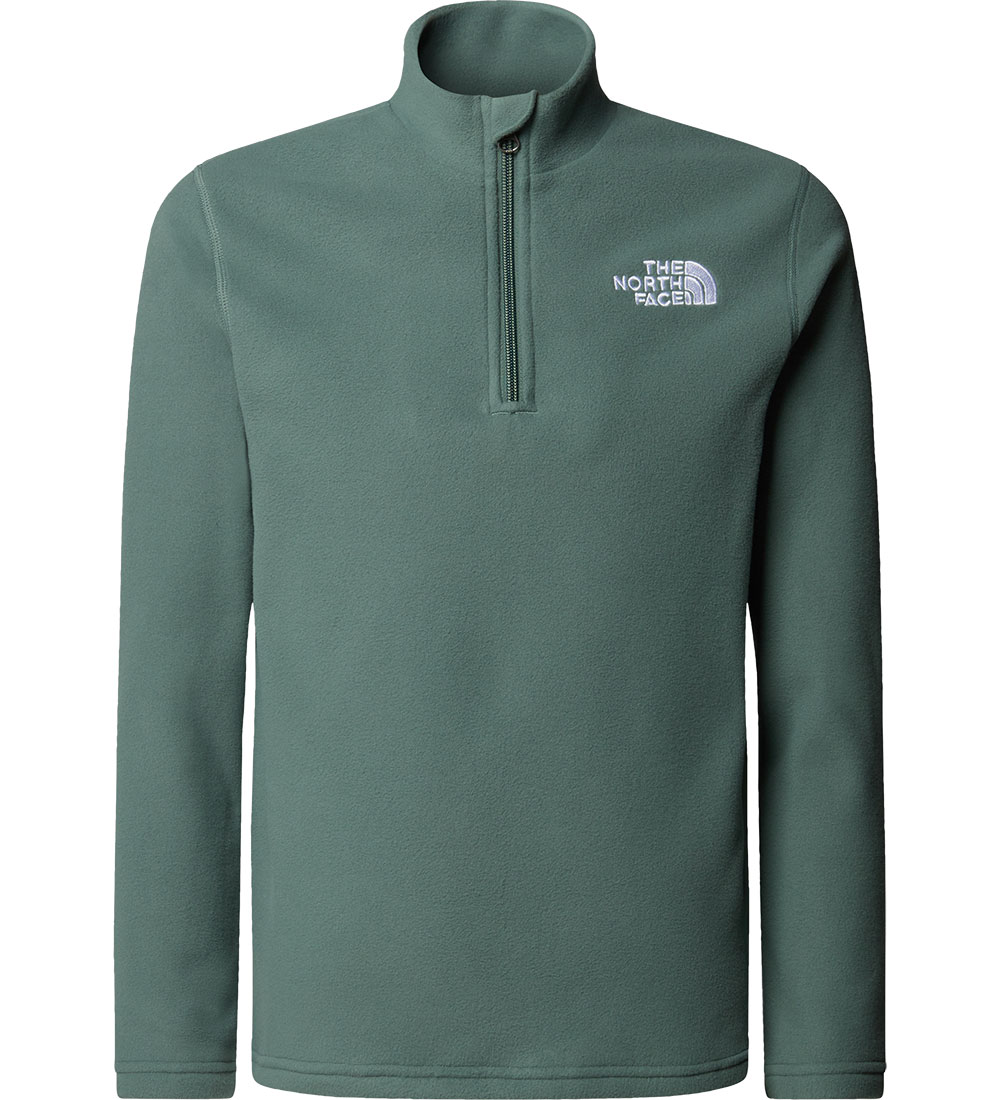 The North Face Fleecetrøje - Glacier - 1/4 Zip - Duck Green