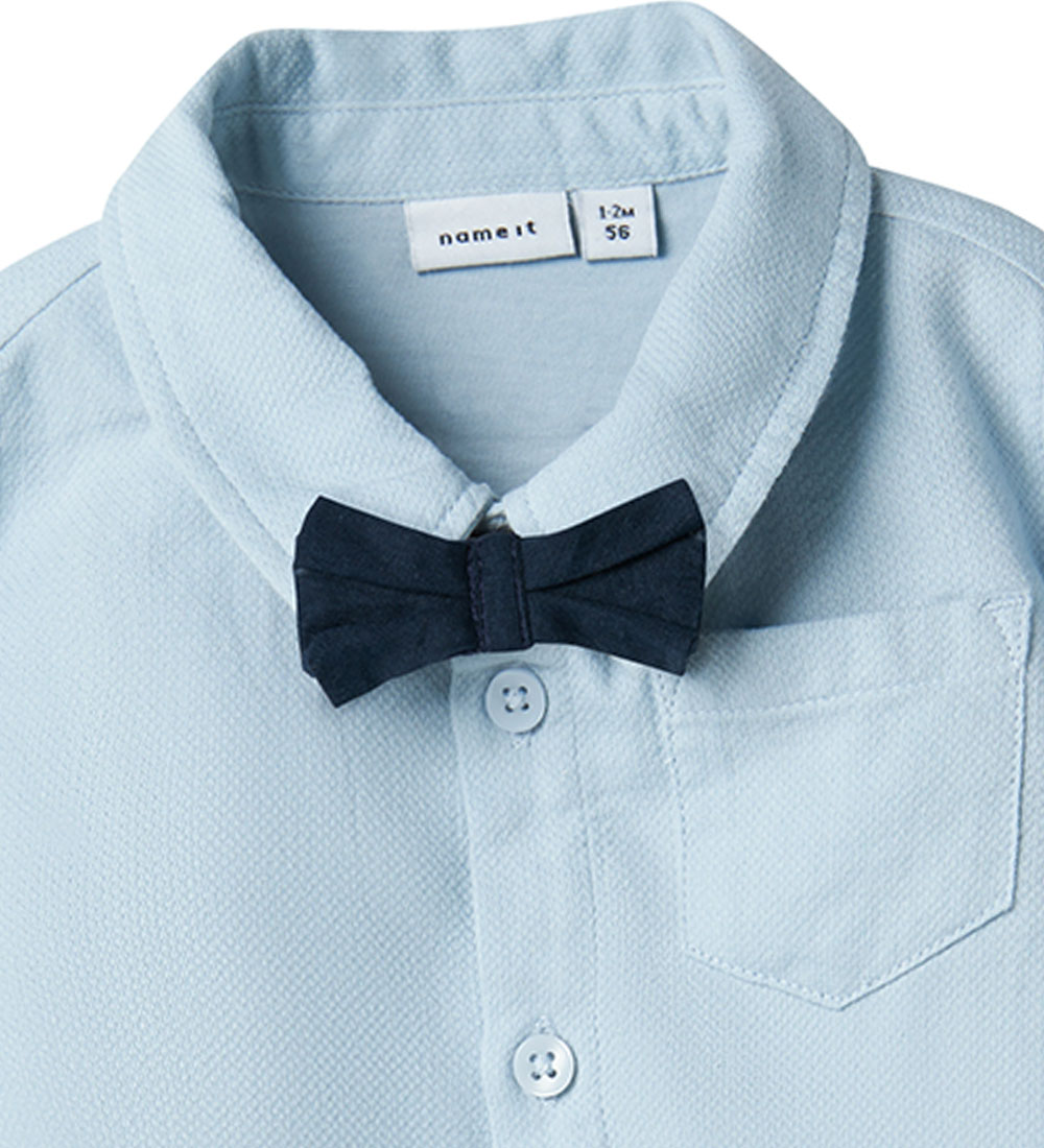 Name It Skjortebody l/æ - NbmDenmolle - Celestial Blue