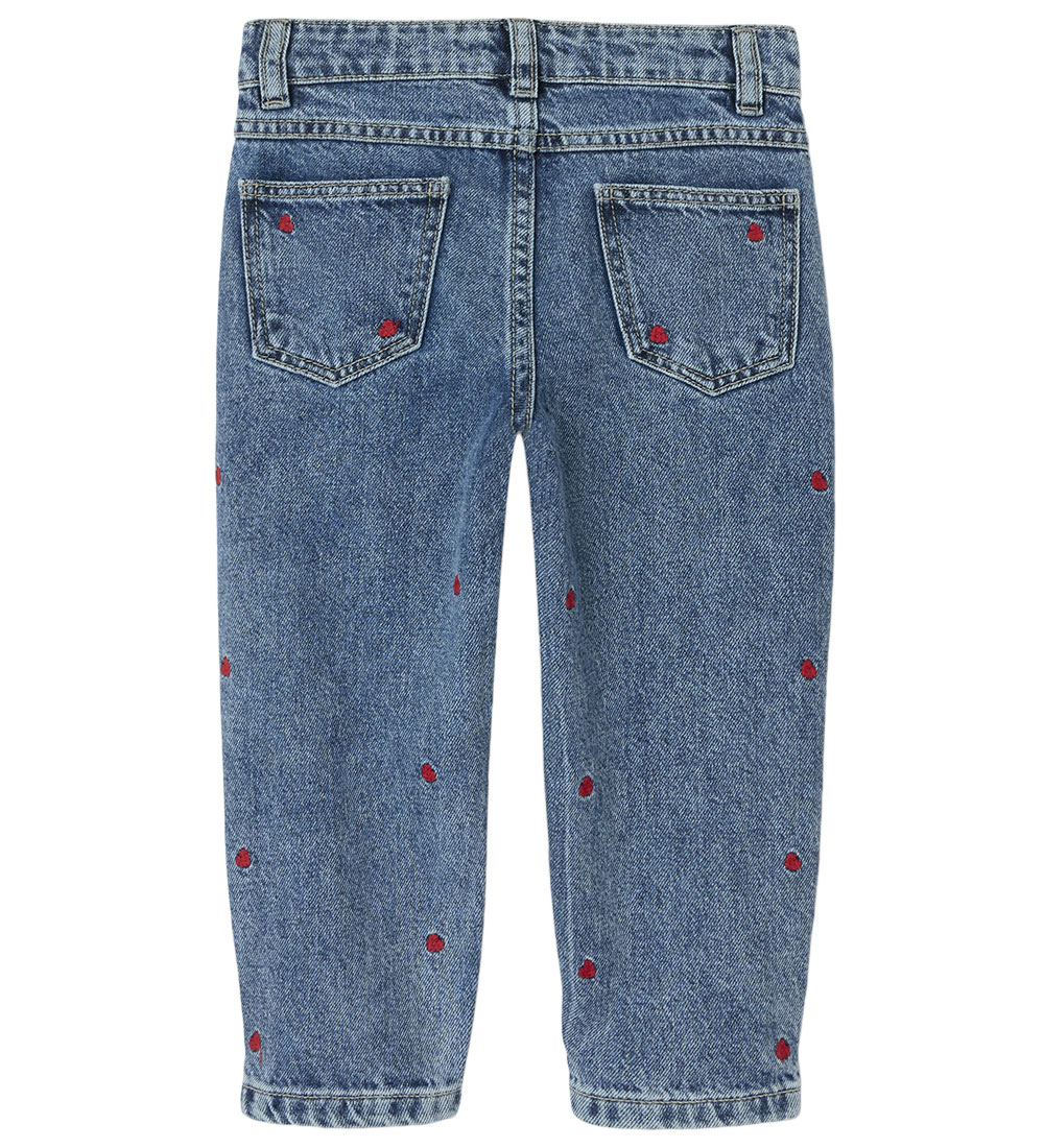 Name It Jeans - Noos - NmfBella - Medium Blue Denim m. Hjerter