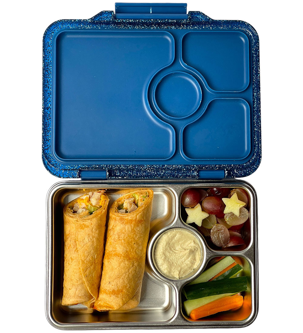 Yumbox Madkasse m. 4 Rum - Bento Steel - Twilight Glitter