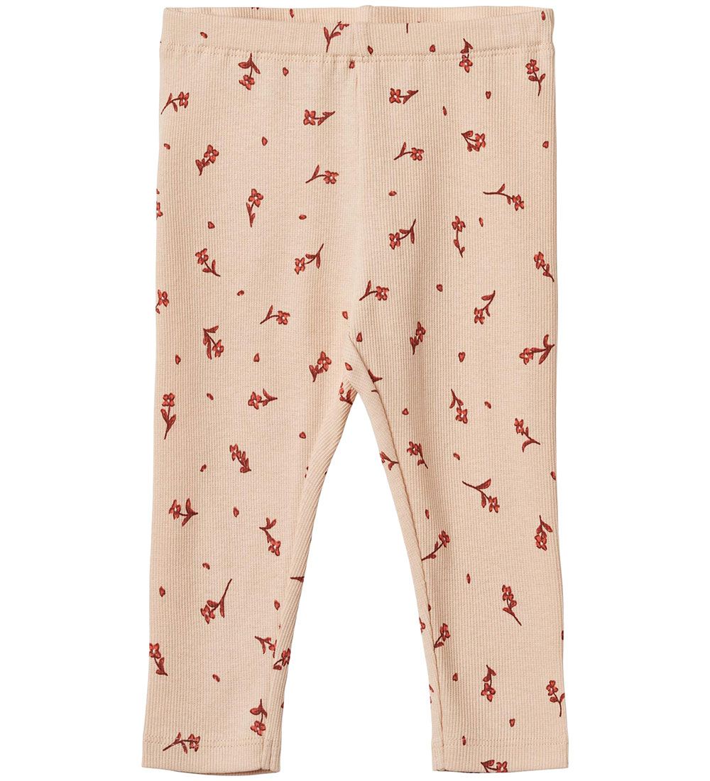 Wheat Leggings - Rib - Jules - Rose Water Flowers