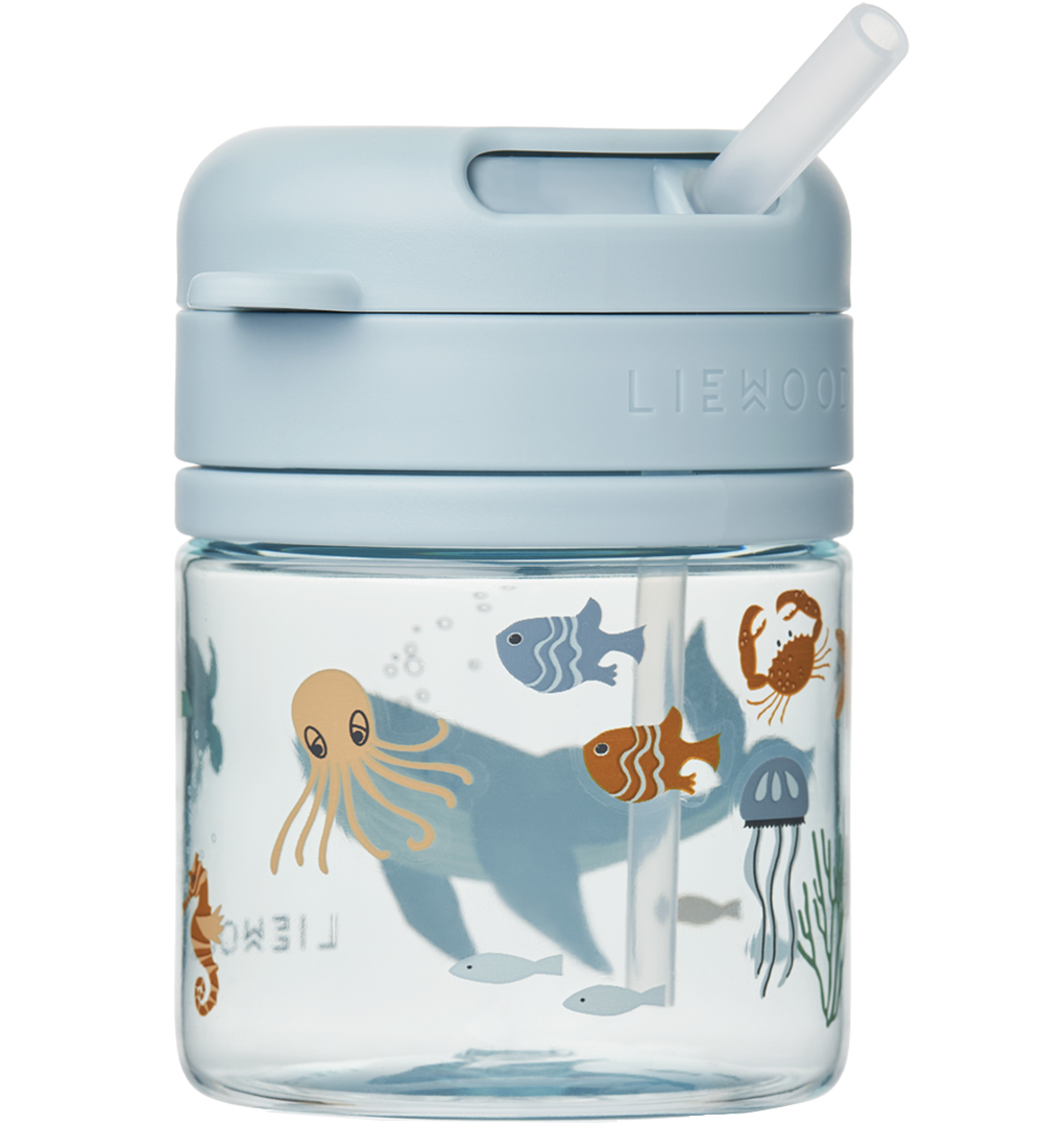 Liewood Kop m. Sugerør - Pavia - 280ml - Sea Creature/Sandy