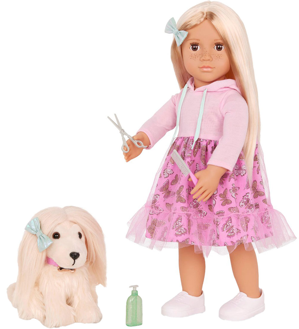 Our Generation Dukke - 46 cm - Hattie m. Hund