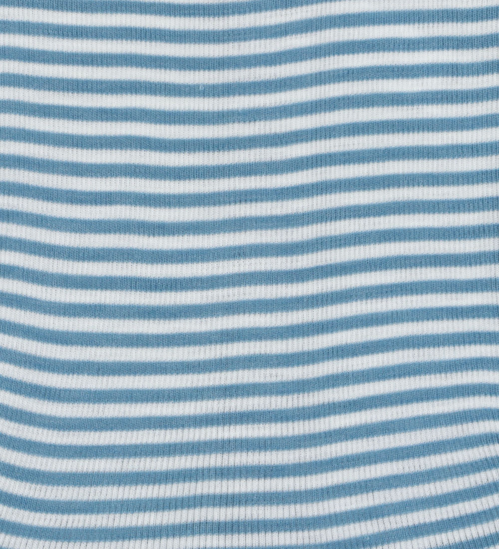 Joha T-shirt - Rib - Uld/Silke - Off White/Blå
