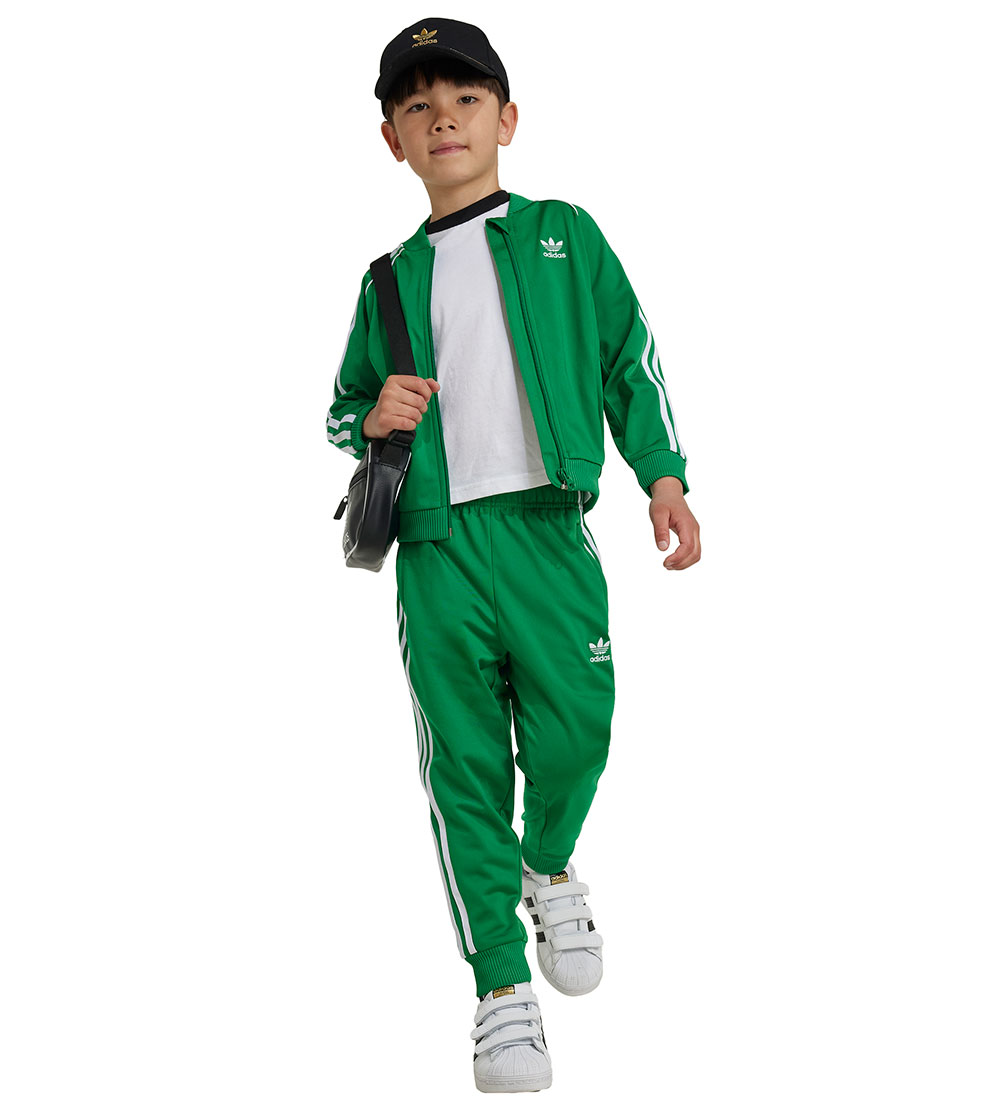adidas Originals Træningssæt - Grøn m. Hvid