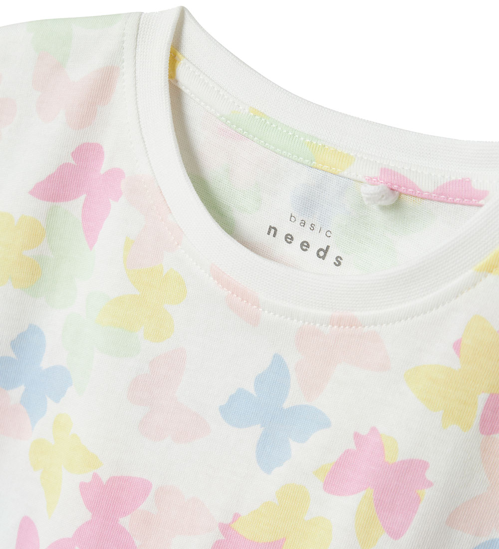Name It T-shirt - NmfVigga - Bright White/Butterflies