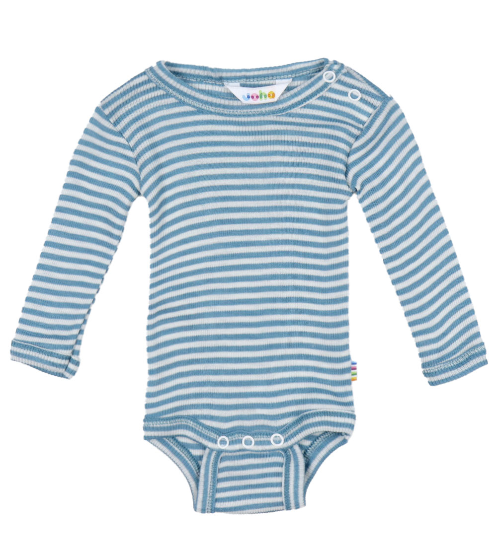 Joha Body L/Æ - Rib - Uld/Silke - Blå