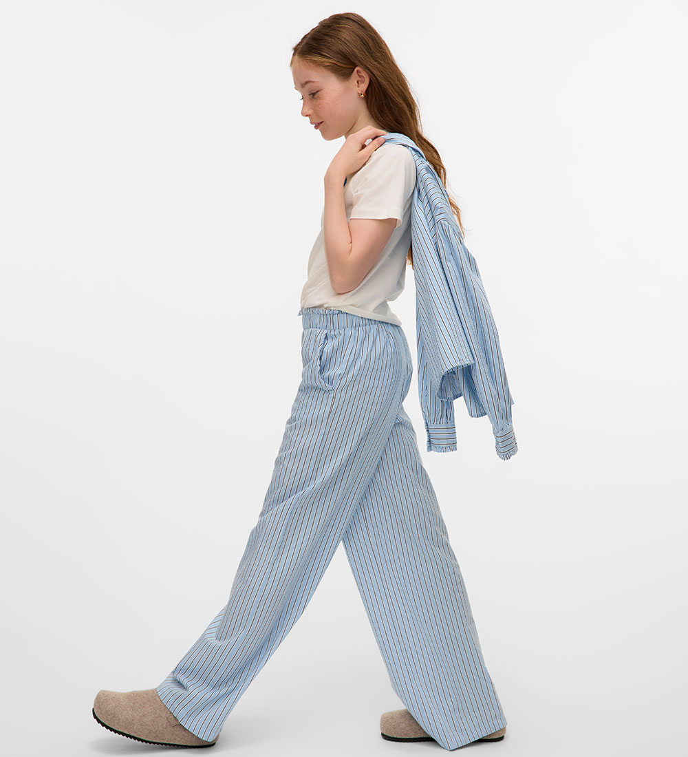 Vero Moda Girl Bukser - VmPinnys - Airy Blue/New Pinny