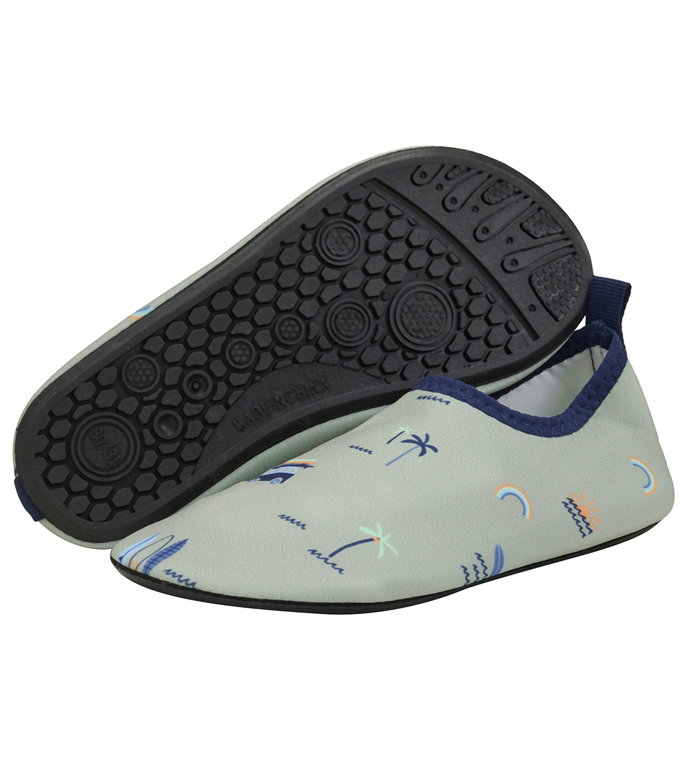Color Kids Badesko - AOP - Iceberg Green