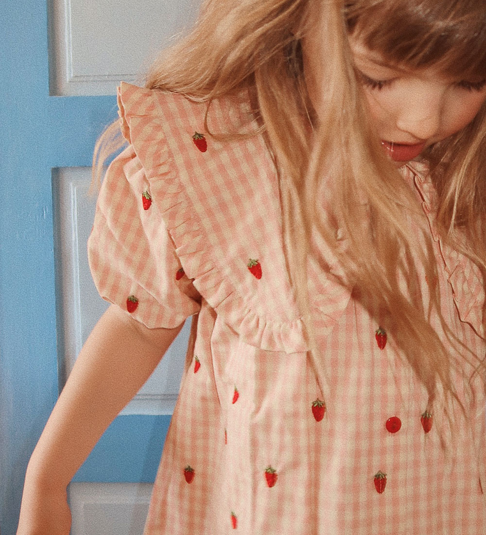 Flöss Kjole - Dolly - Pink Berry Gingham