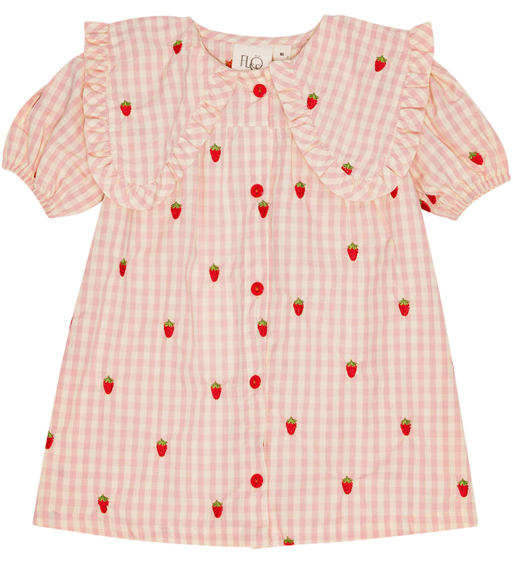 Flöss Kjole - Dolly - Pink Berry Gingham