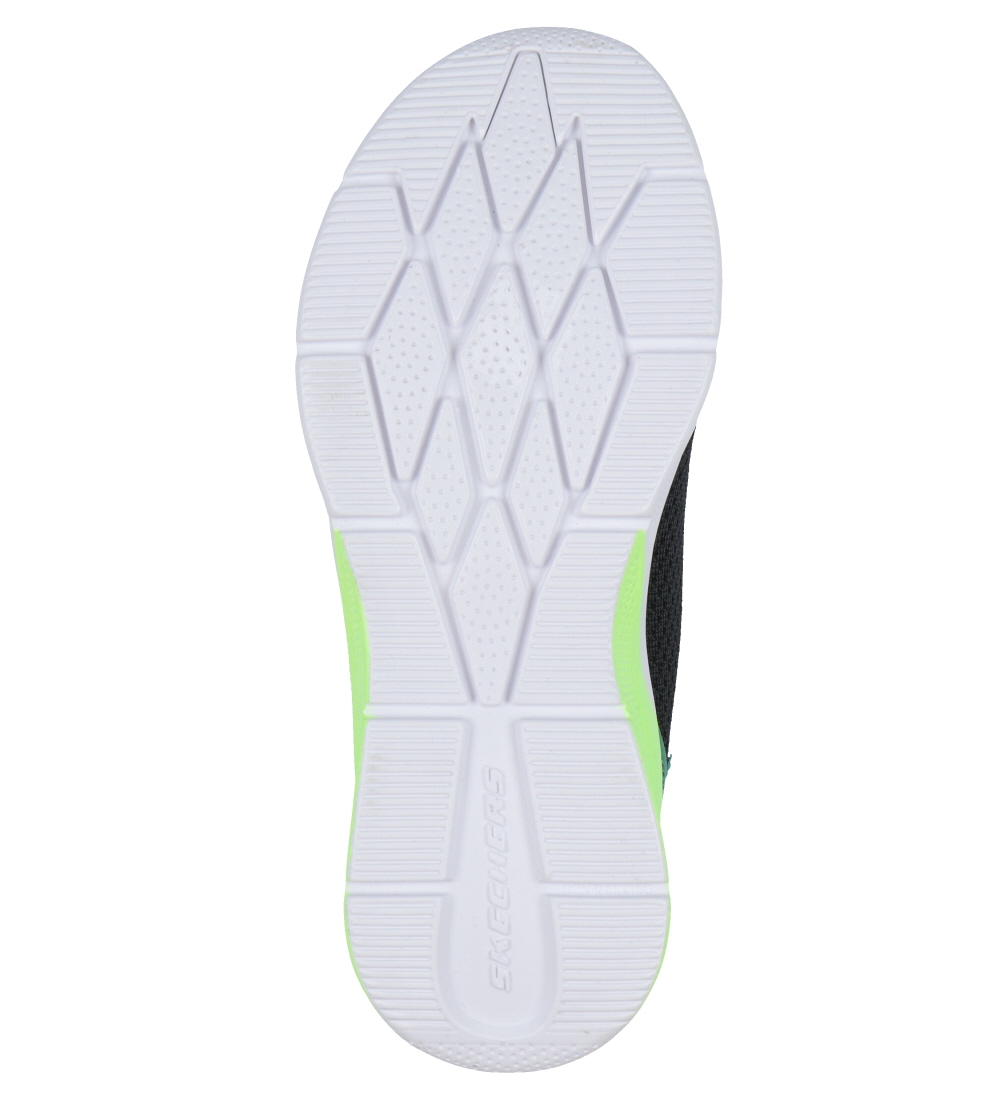 Skechers Sko - Microspec Max Brisk-Stripe - Sort/Lime