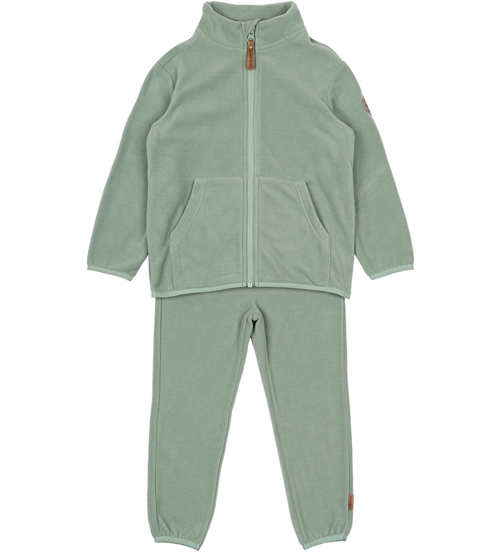 Mikk-Line Fleecesæt - Recycled - Gray Green