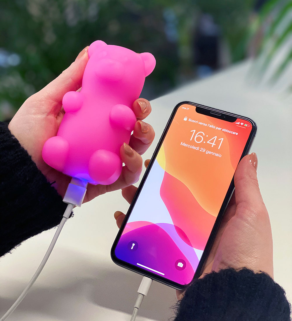 Moji Power Powerbank - Gummy Bear - 4500mAh - Pink