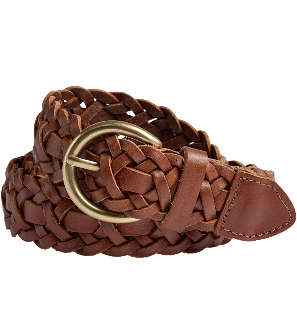 Markberg Bælte - HarlynMBG - Braided - Cognac/Guld