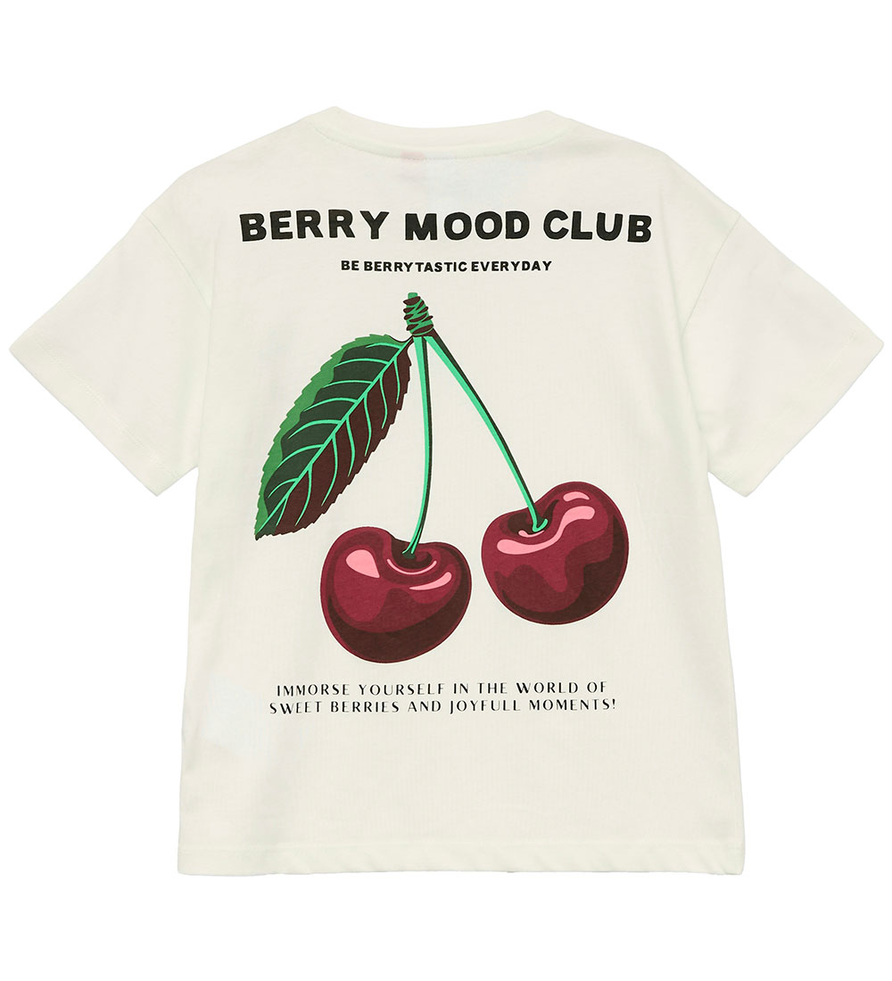 Vero Moda Girl T-shirt - VmPhotostatic - Snow White/Strawberry