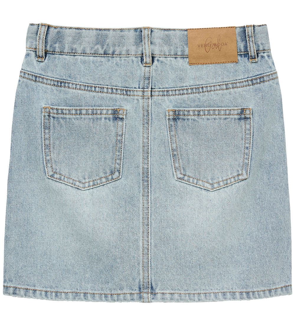 Vero Moda Girl Nederdel - VmBling - Light Blue Denim/Rhinestones