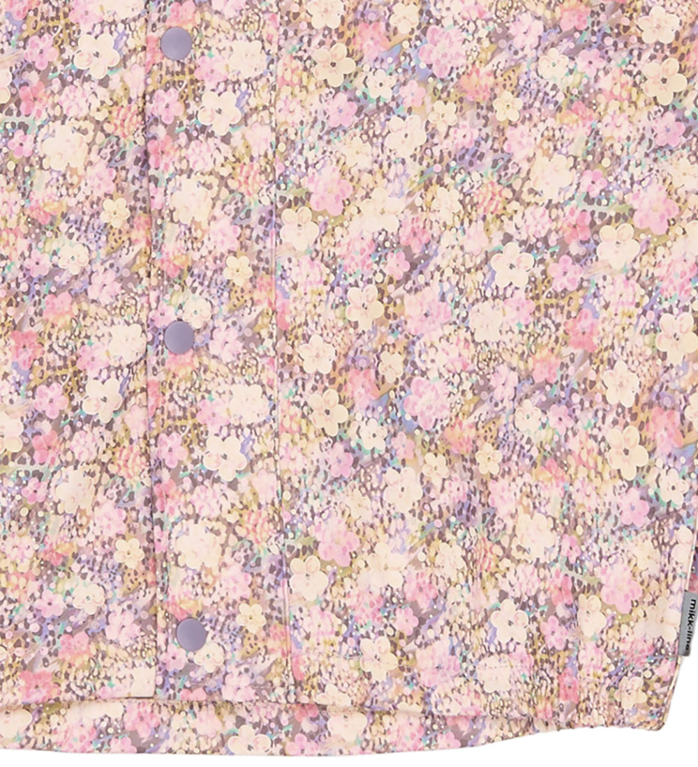 Mikk-Line Regntøj m. Seler - PU - Dusk m. Blomster