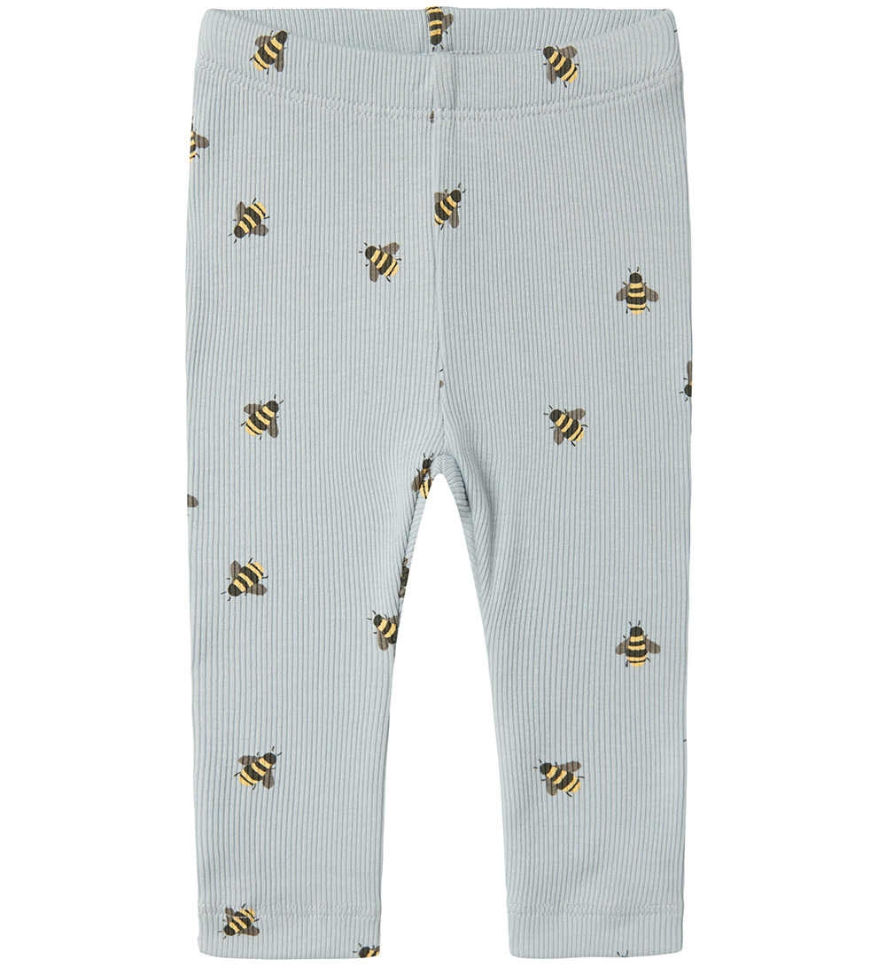 Name It Sæt - Body l/æ/Leggings - Rib - NbmFunkab - Pearl Blue m