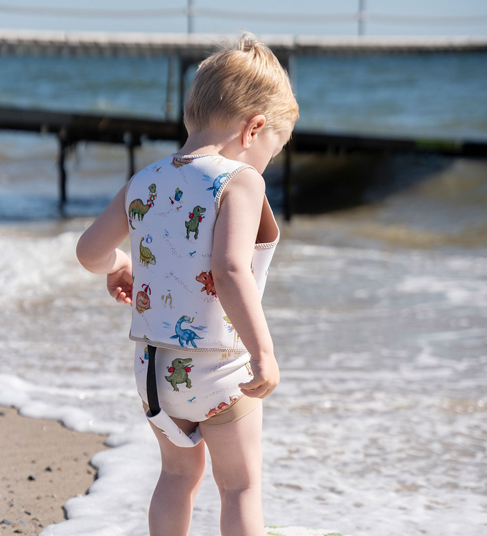 Filibabba Svømmevest - 5-6 År - UV50+ - Dino Beach