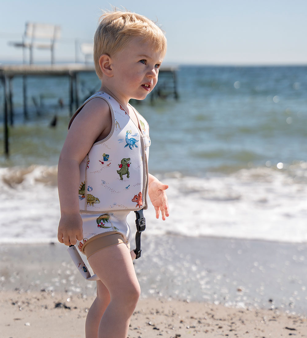 Filibabba Svømmevest - 5-6 År - UV50+ - Dino Beach