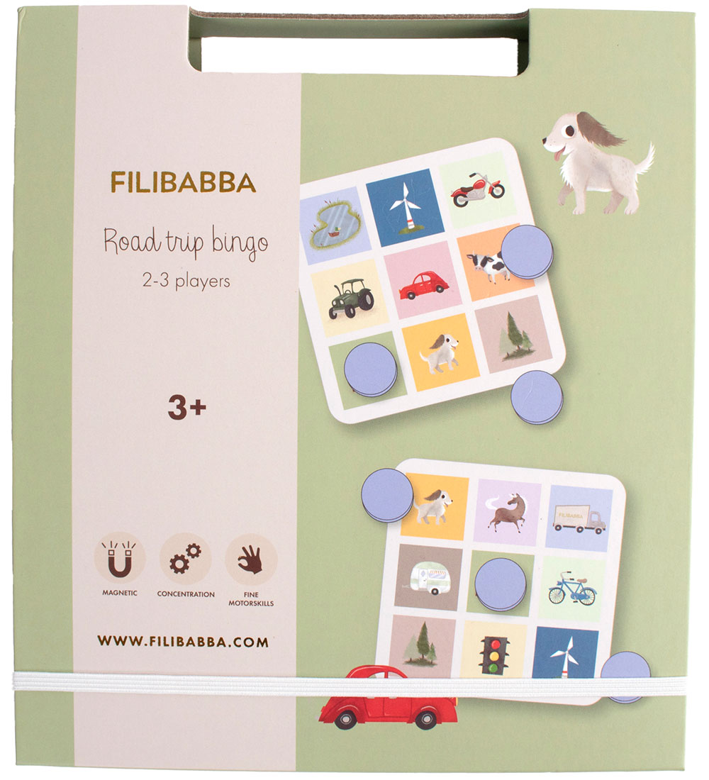 Filibabba Magnetisk Spil - Road Trip Bingo