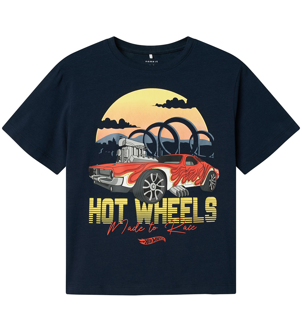 Name It T-shirt - NkmAdam Hotwheels - Navy Blazer