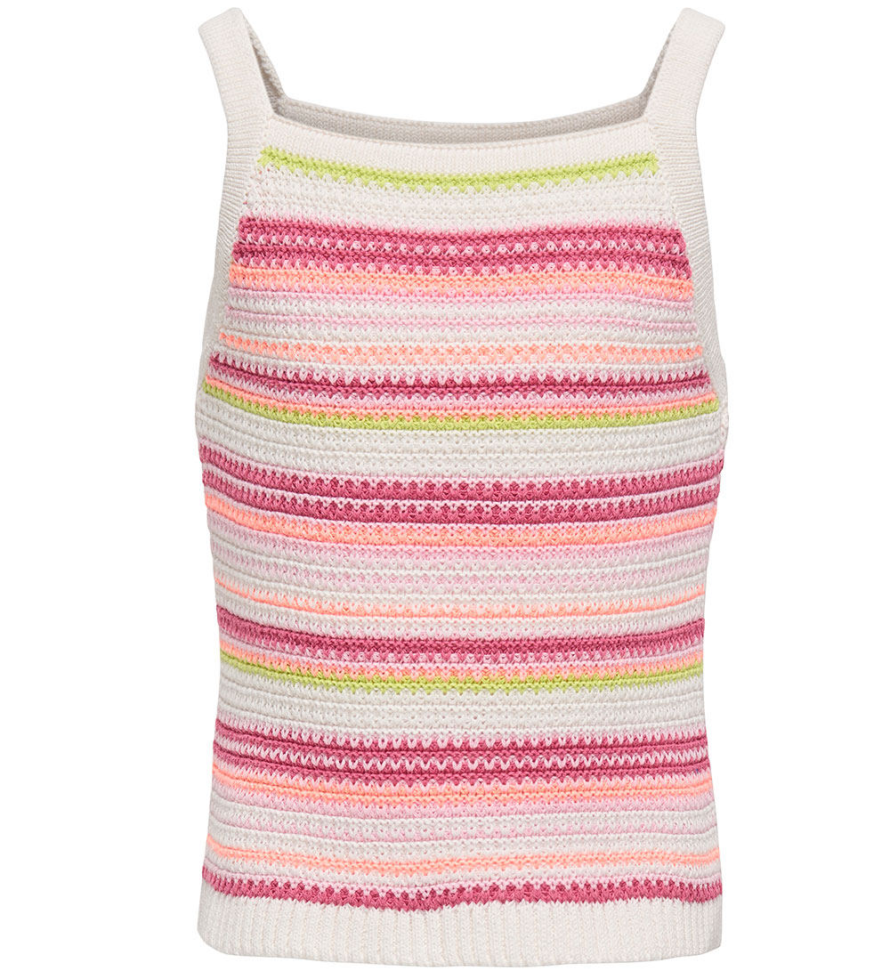 Kids Only Top - KogBelli - Strik - Ecru/Camelia Rose/ Roseate Sp
