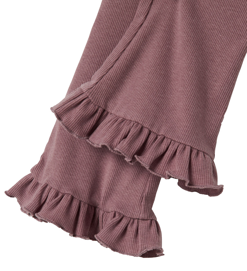 Lil Atelier Leggings - Rib - NmfDarla - Nostalgia Rose