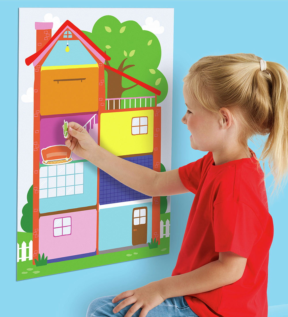 SES Creative - Min Første - Plakat med klistermærker - Hus