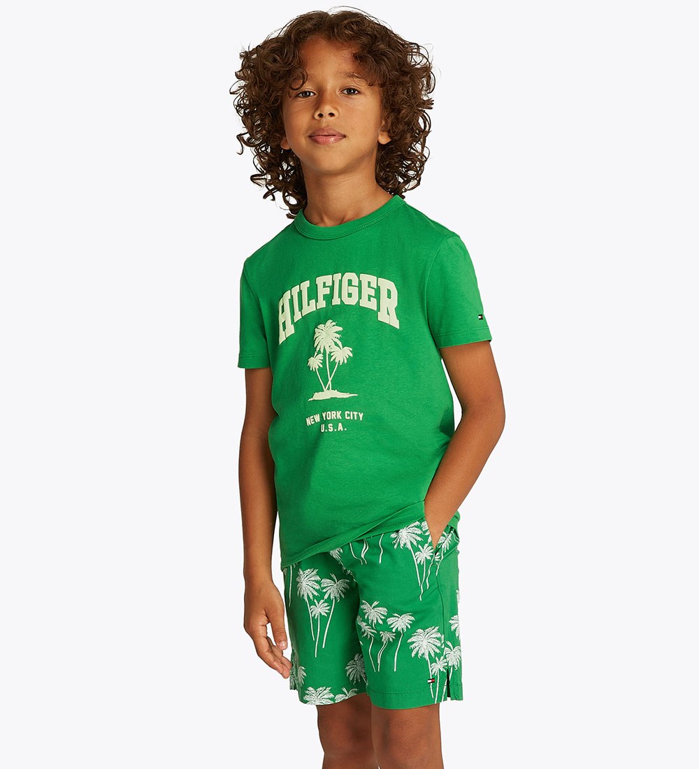 Tommy Hilfiger T-shirt - Palm Print - Radiant Green