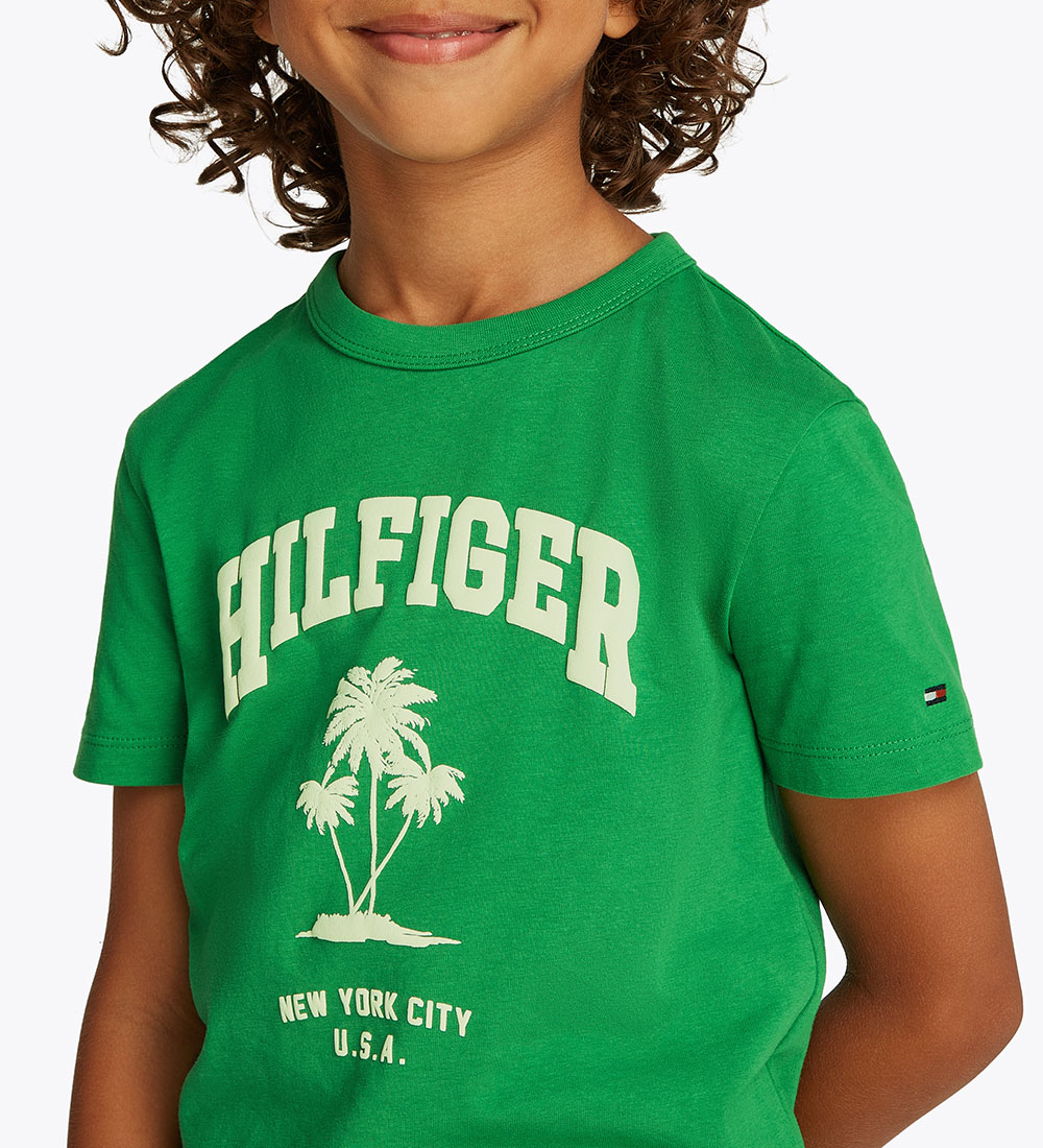 Tommy Hilfiger T-shirt - Palm Print - Radiant Green
