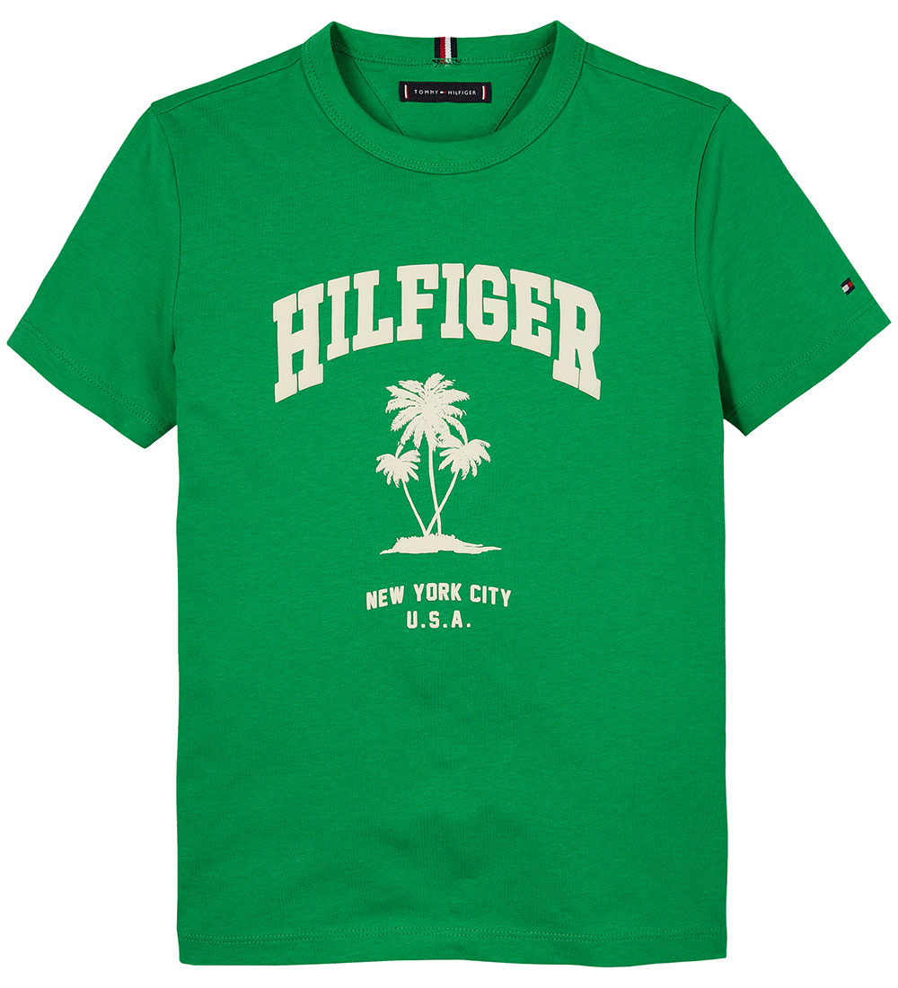 Tommy Hilfiger T-shirt - Palm Print - Radiant Green
