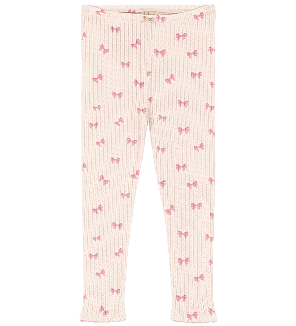 Konges Sløjd Leggings - Minnie - Rosia Bow m. Hulmønster