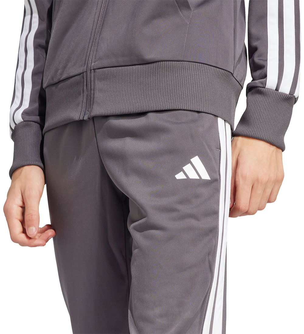 adidas Performance Sweatsæt - J 3S TIBERIO TS - GRESTR/WHITE/POW