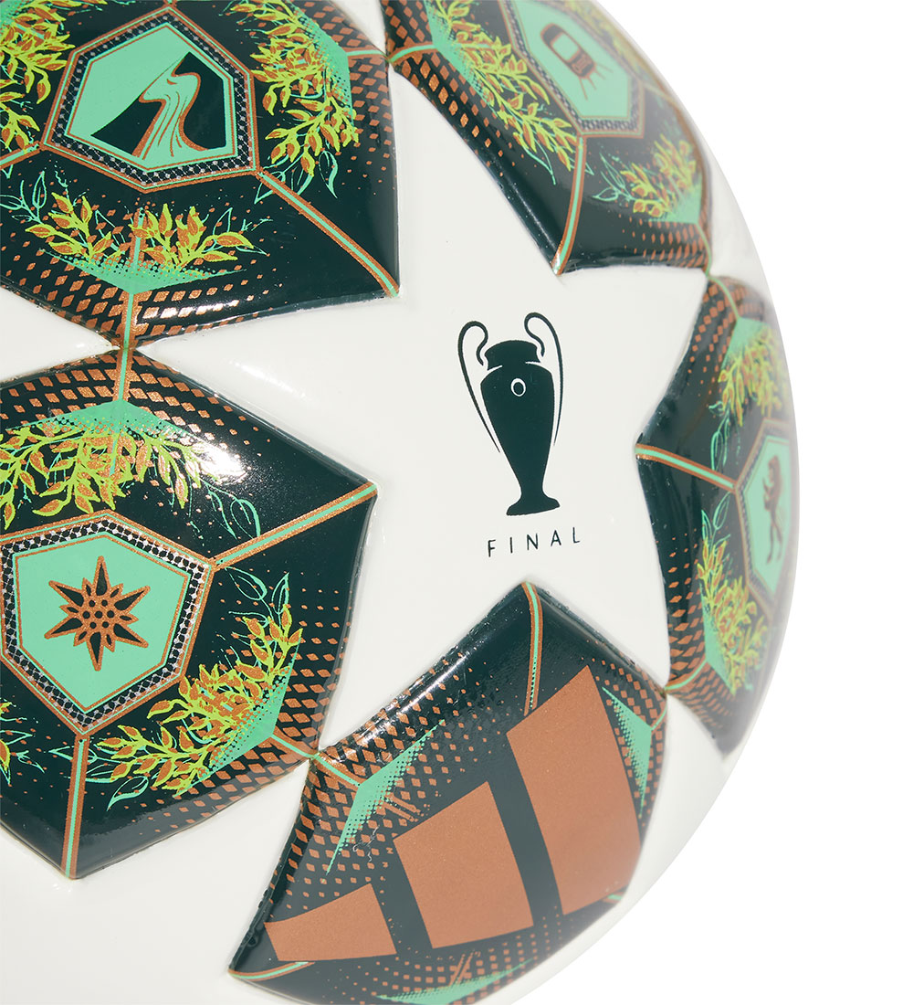 adidas Performance Fodbold - UCL MINI - WHITE/SHAGRN/SSLIME