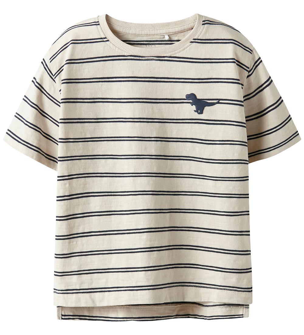 Name It T-shirt - NmmVoby - Whitecap Gray/Navy Blazer
