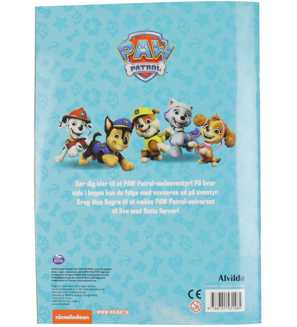 Alvida Bog - Fingermalebog m. Paw Patrol - Dansk