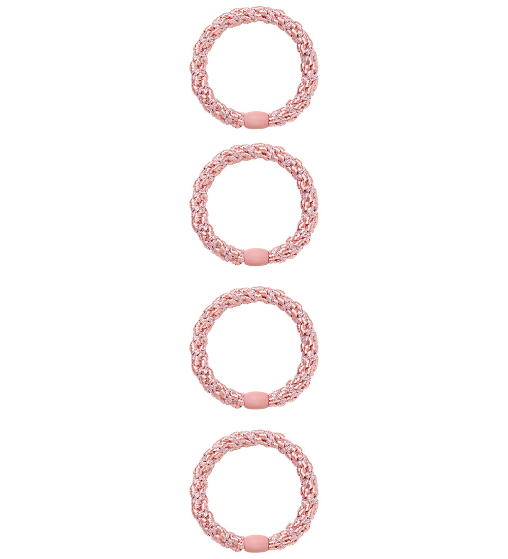 Name It Hårelastikker - nkfAcc - 4-pak - Cameo Pink m. Glitter