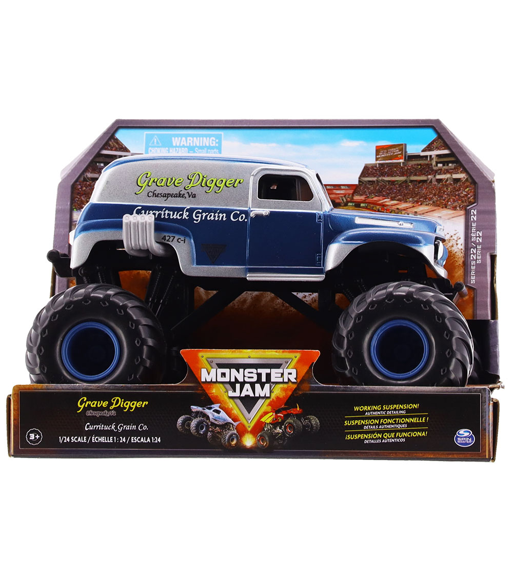 Monster Jam Collector Truck - 1:24 - Grave Digger - Blå