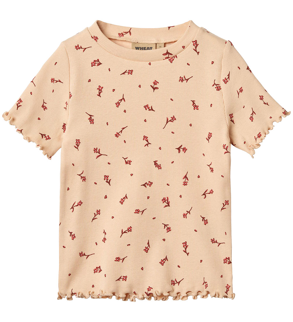 Wheat T-shirt - 2-pak - Rib - Alicia - Rose Water Flowers